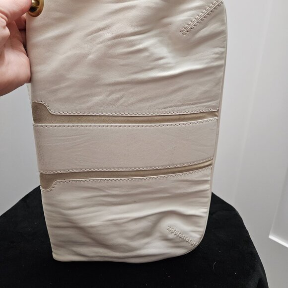 Jimmy Choo White Clutch with Gold Accents - Picture 5 of 16